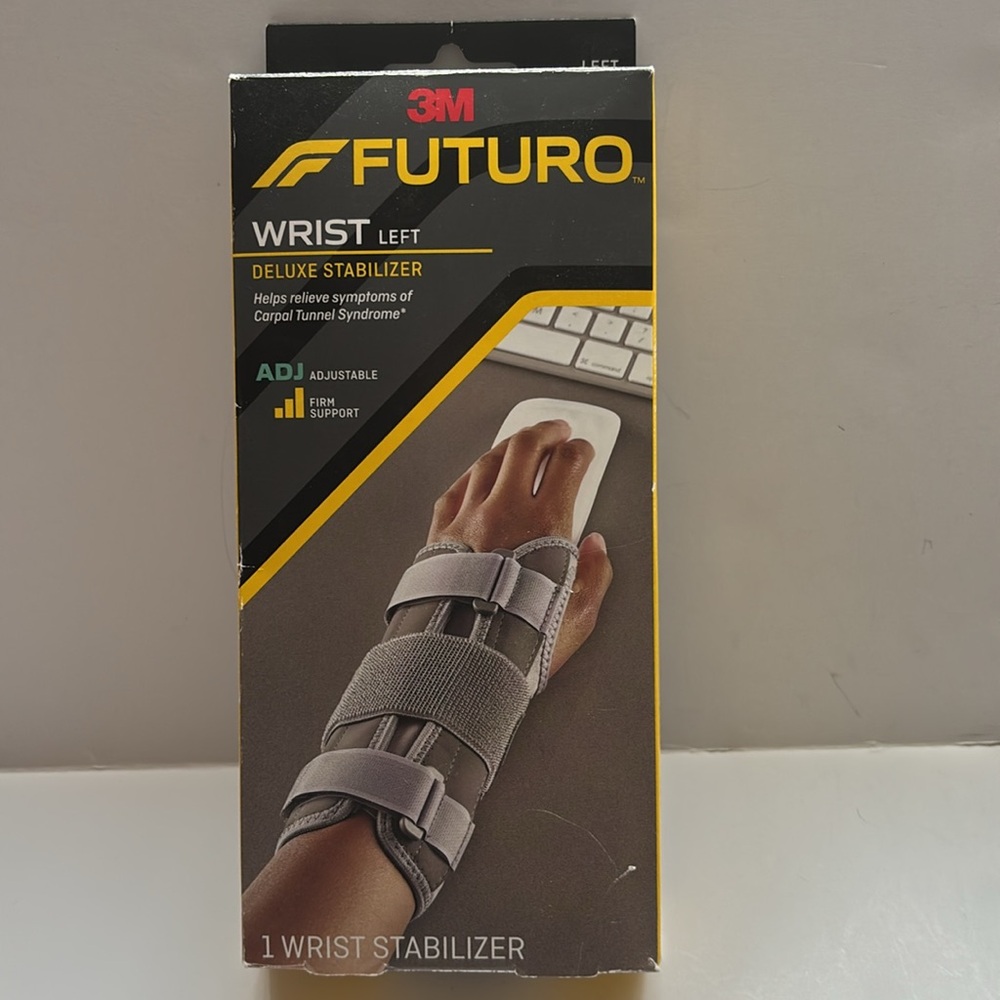 3M Futuro Wrist Left Brace Deluxe Stabilizer in Gray